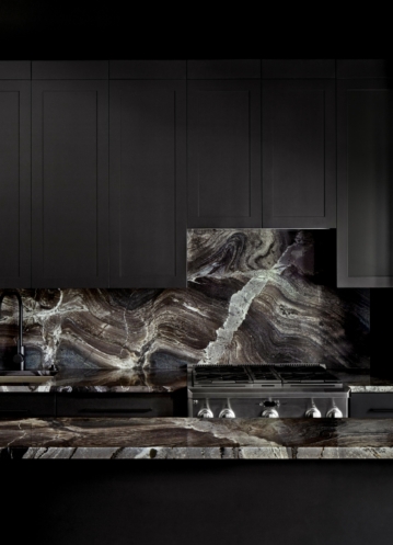 black custom kitchen